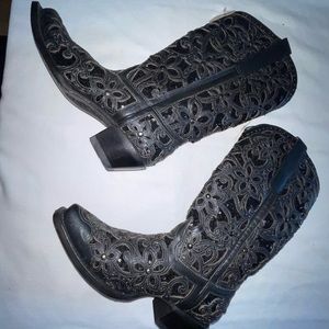 Sparkly black boots